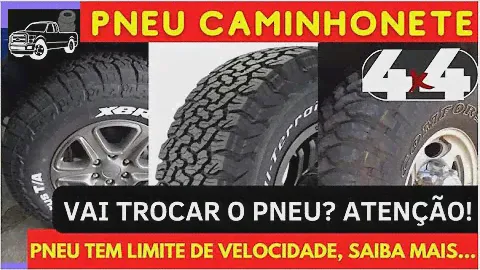 PNEU HILUX, AMAROK, S10, RANGER, FRONTIER. BF, XBRI, ROADCRUZA. LISO E MISTO, INDICE DE VELOCIDADE.